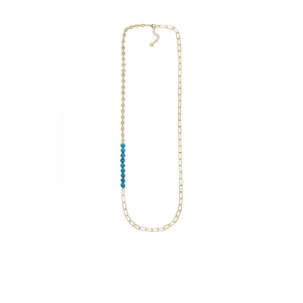 NWT ALFANI Gold-Tone Stone Beaded Mixed Chain Long Strand Necklace, 42" + 2"